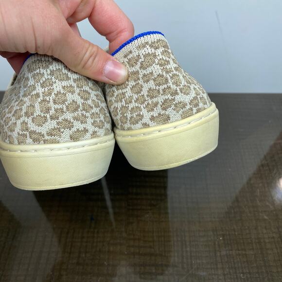Rothy's Cheetah Print Slip on Shoes Sneakers Women's 7.5 Comfort - Picture 11 of 12